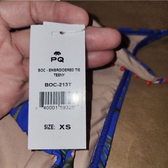 PQ SwimBoca Embroidered Bikini Bottom in Stretch Nylon NWT SIZE XS - Picture 7 of 7